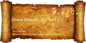 Haselbauer Ábel névjegykártya