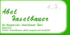 abel haselbauer business card